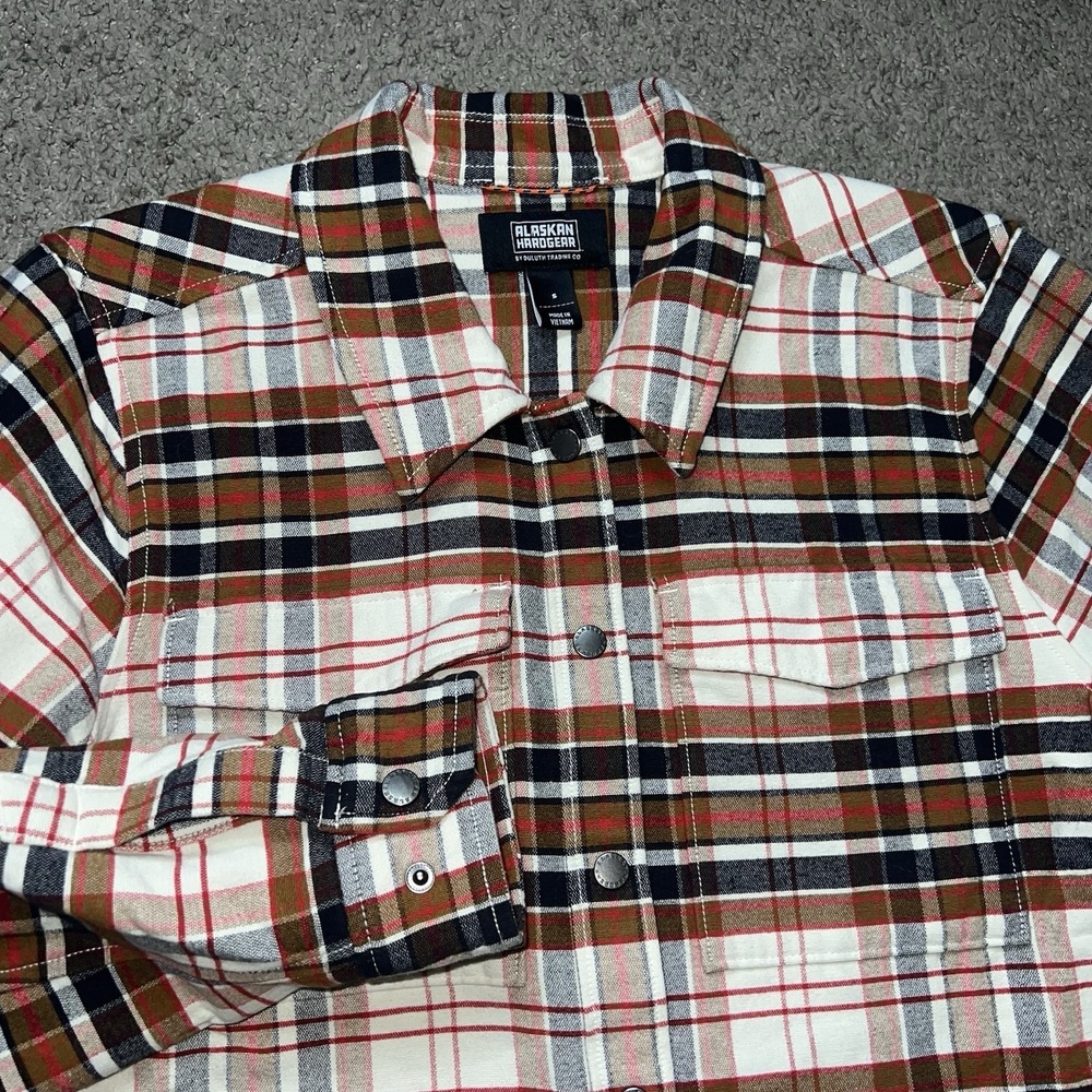 Alaskan Hardgear Shirt Mens Small‎ Plaid Long Sleeve Flannel Snap Workwear